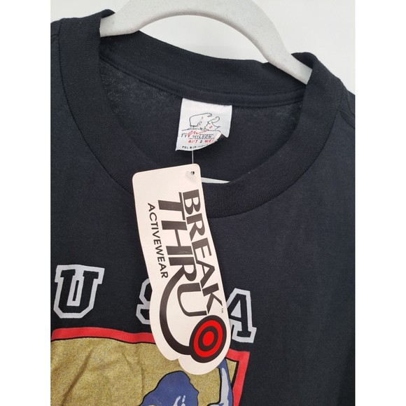 Vintage 1996 Ty Wilson USA Summer Games T-Shirt Sz XL Single Stitch Sleeve Black - Picture 4 of 8